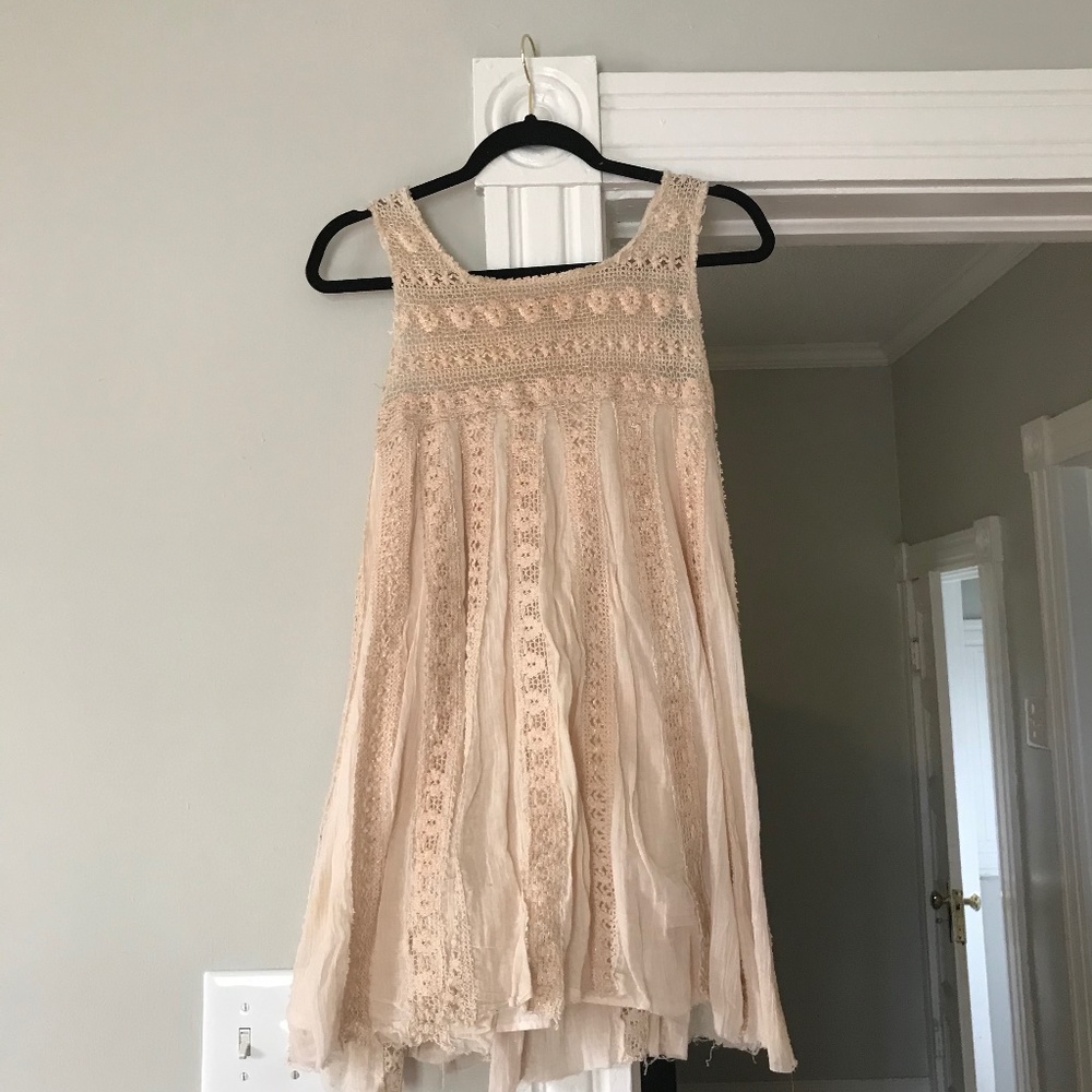 Blush Lace Mini Dress